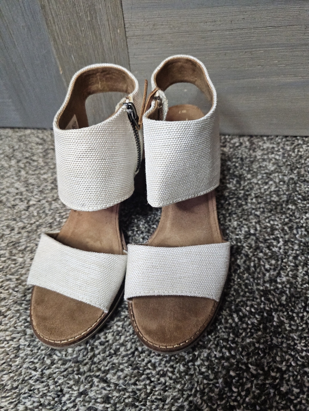 TOMS Women's Majorca Cutout Heeled Sandals sz 7 - Picture 2 of 6